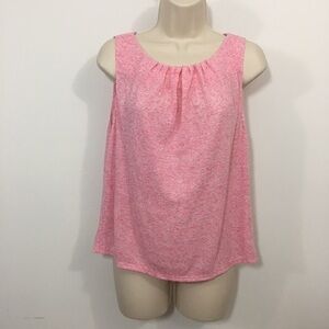 Alice + Olivia sleeveless burnout pleated shell M